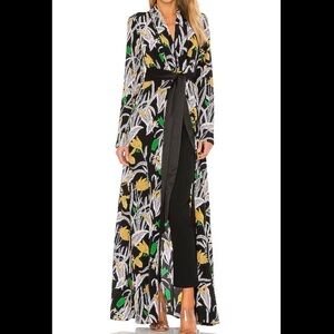 Diane von Furstenberg Elegant Bonnie Floral Print Belted Maxi Dress